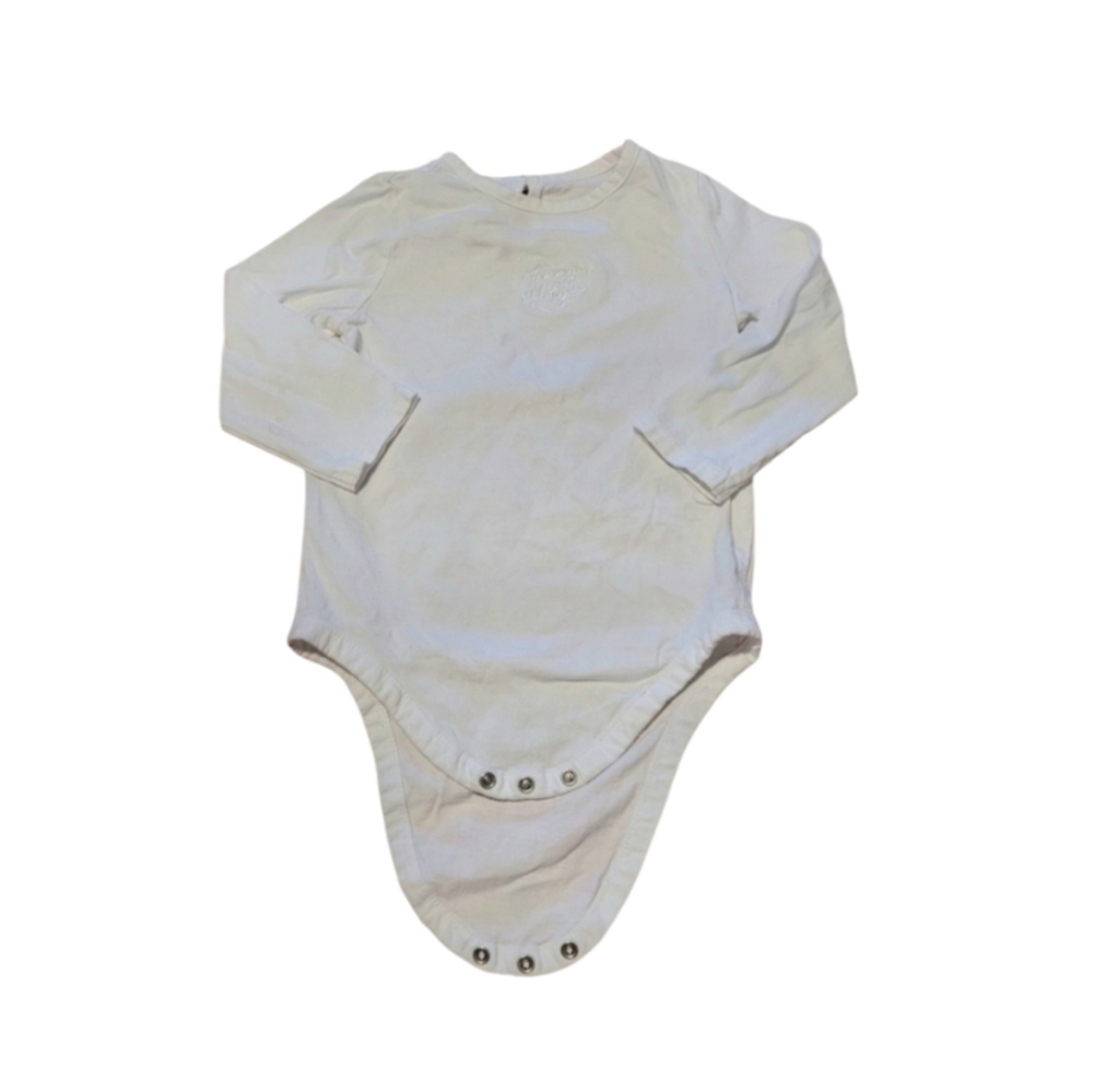 Vintage Tommy Hilfiger 100% Cotton White Embroidered Onsie Size 24 Months